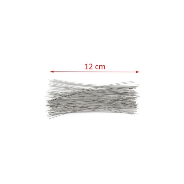 Borox Düz Öze Teli - 12 cm 0.5 mm Çap - Nikel