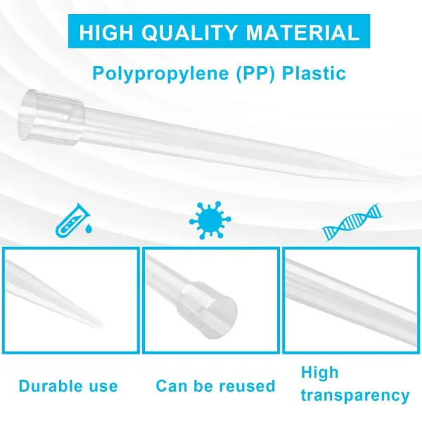 Borox Otomatik Pipet Ucu 5 ml Şeffaf - 300 Adet - Paket - 5000µl - CalPro İçin