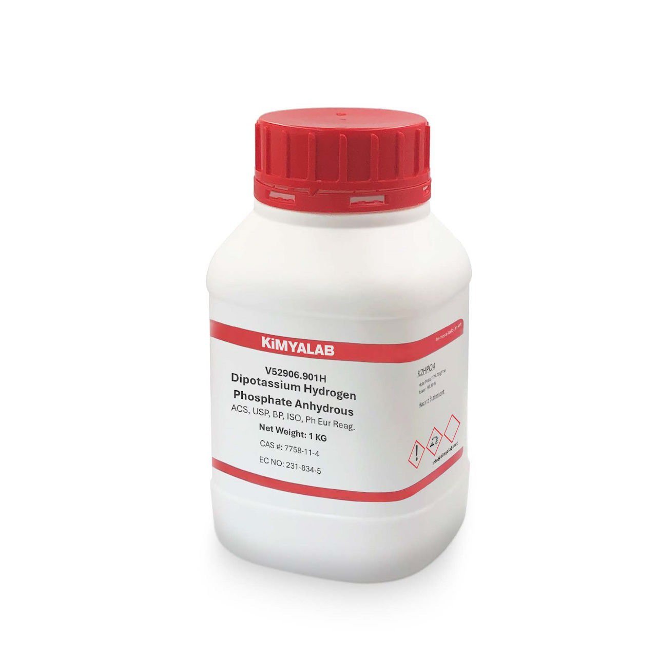 Kimyalab Dipotasyum Hidrojen Fosfat 1kg - Farma Kalite - Dipotassium Hydrogen Phosphate Anhydrous