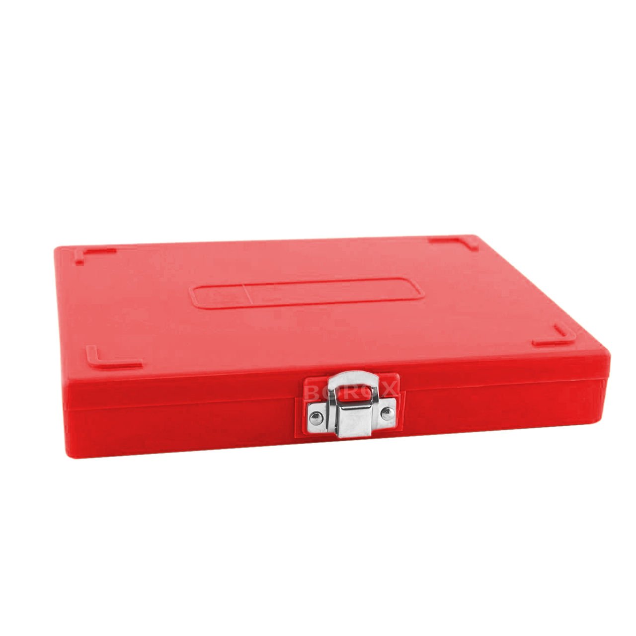 Borox Mikroskop Slide Saklama Kutusu - Mantar Tabanlı 100lü Slayt Kabı - Metal Kilitli - Kırmızı