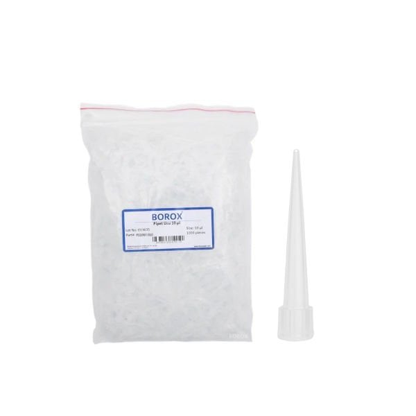 Borox Otomatik Pipet Ucu 10 µl Şeffaf - 1000 Adet - Paket
