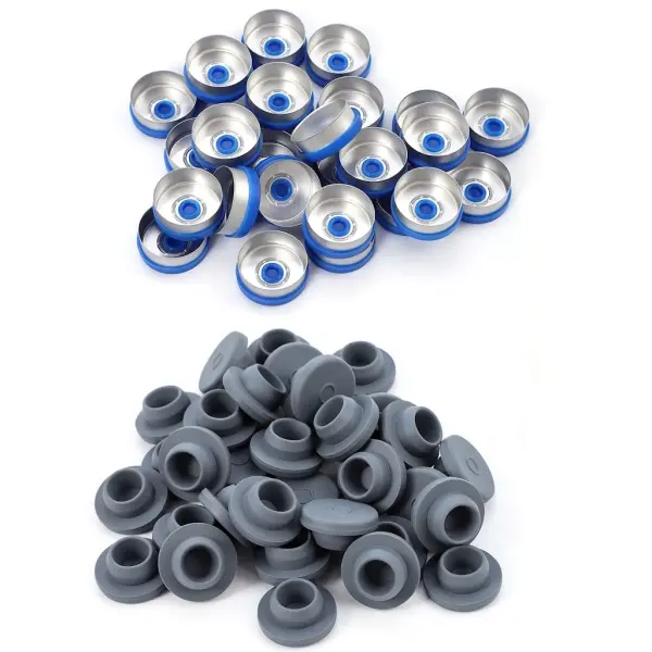 Borox Kapaklı Tıpalı Cam Şişe 10ml - Crimp Vial ND20 - Şeffaf - Dibi Düz - 100 Adet/Paket