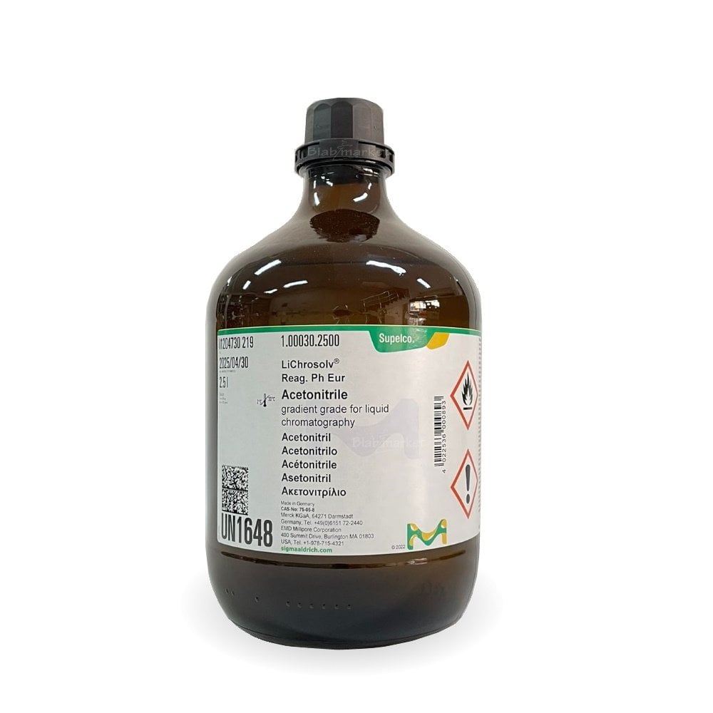 Merck 100030 Asetonitril 2.5L - Acetonitrile gradient grade for liquid chromatography
