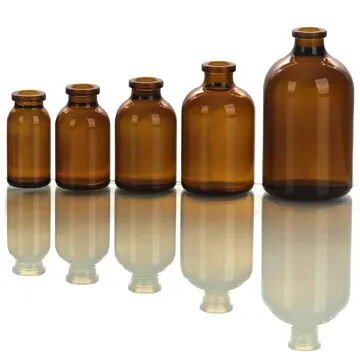 Borox Kapaklı Tıpalı Amber Cam Şişe 100ml - Flakon Şişe - 100 Adet Toptan