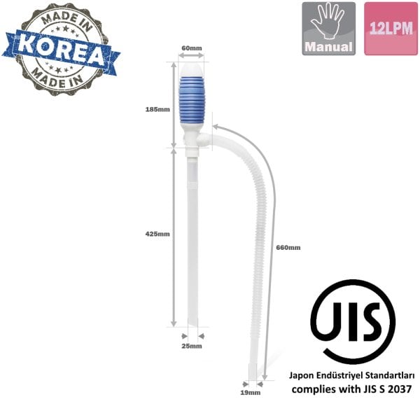 Sıvı Aktarma Pompası - Yüksek Hızlı - Plastik Manuel Pompa