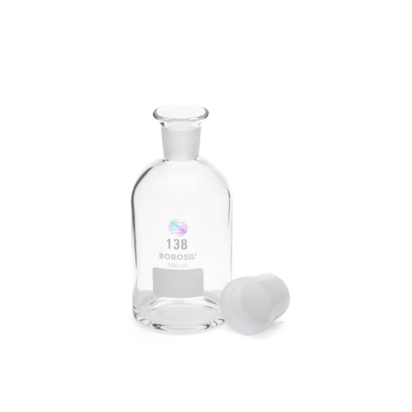 Borosil BOD Şişesi 300ml Oksijen Tayini - Cam Tıpa PE Kapak