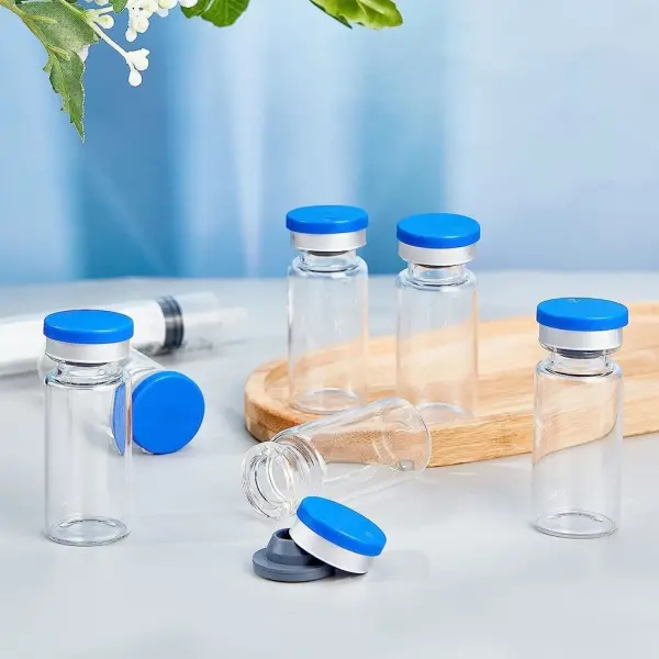 Borox Cam Şişe 10ml - Crimp Vial ND20 - Şeffaf - Dibi Düz - 100 Adet Toptan
