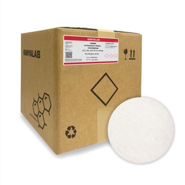 Kimyalab Potasyum Sitrat - tri-Potassium Citrate Monohydrate - 25 Kg-Koli Toptan