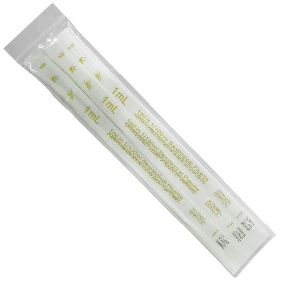 Serolojik Pipet 1ml - Steril Tek Kullanımlık 100 Adet-Paket