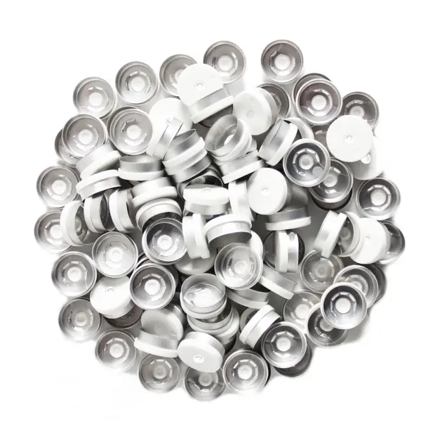Borox Alüminyum Kapak - 20mm Flakon Vial Kapağı Beyaz 100lü