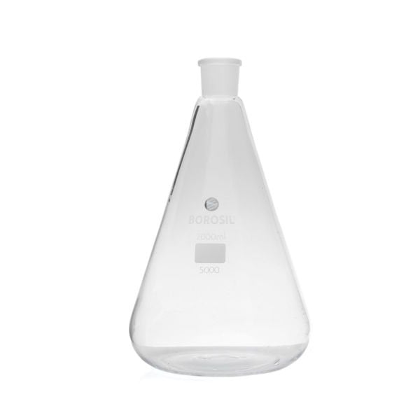 Borosil Cam Erlen Şilifli 2000 ml - Erlenmeyer Flask