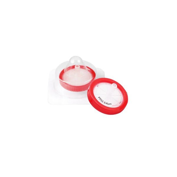 Borox PTFE Hidrofilik Şırınga Filtre - Steril 0.45µm - Kırmızı - 50 Adet