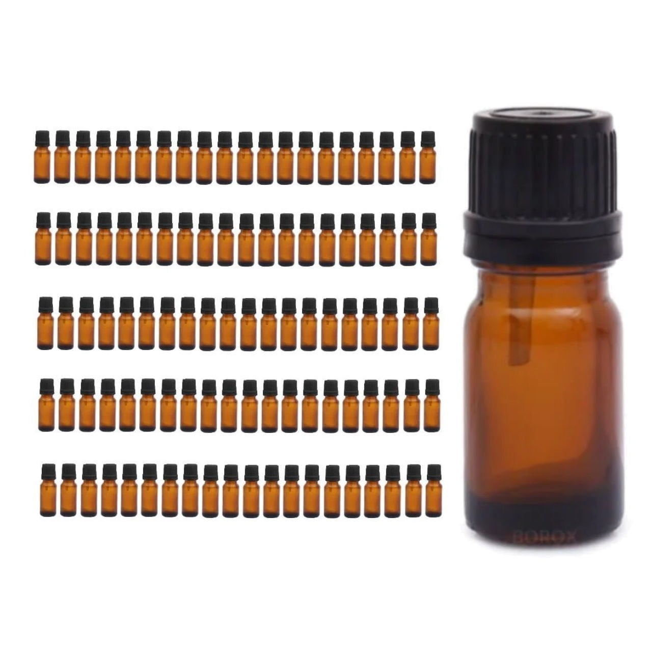 Borox Cam Damlatma Şişe 30 ml - Amber Damlalıklı Şişe 30 cc - 100 Adet Toptan