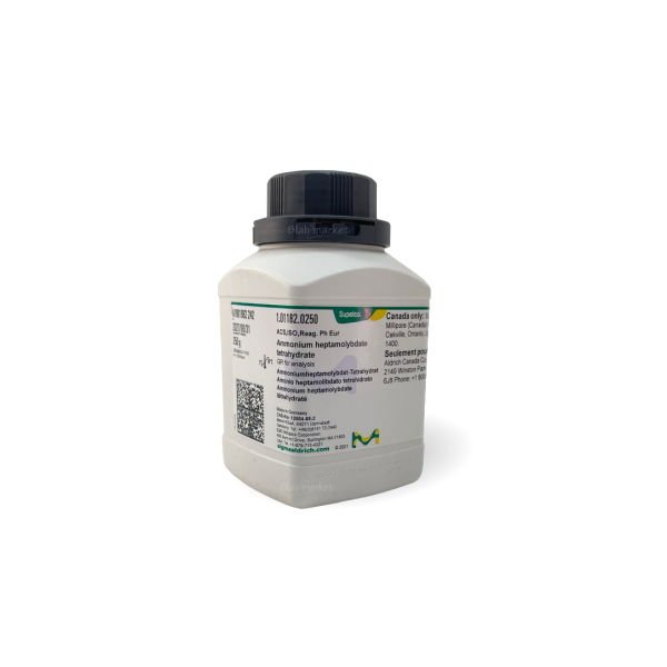Merck 101182.0250 Amonyum Heptamolibdat Tetrahidrat 250g - Ammonium heptamolybdate tetrahydrate Gr for analysis ACS,ISO,Reag. Ph Eur