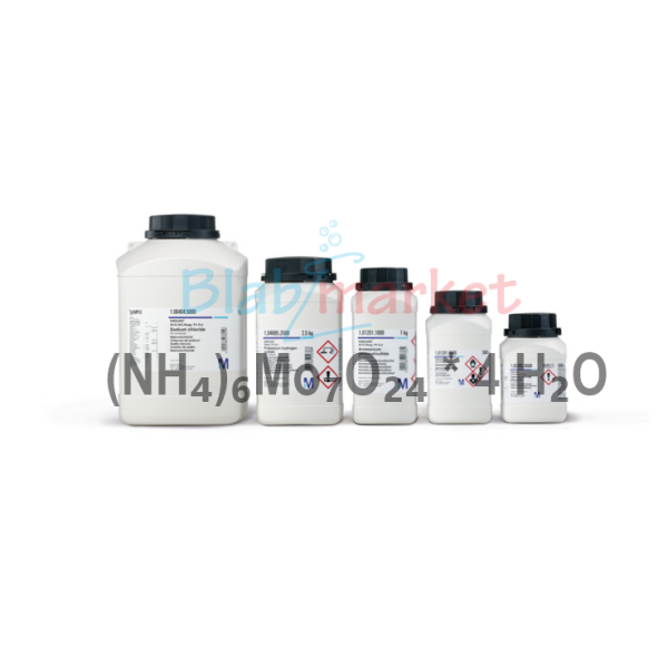 Merck 101182.0250 Amonyum Heptamolibdat Tetrahidrat 250g - Ammonium heptamolybdate tetrahydrate Gr for analysis ACS,ISO,Reag. Ph Eur