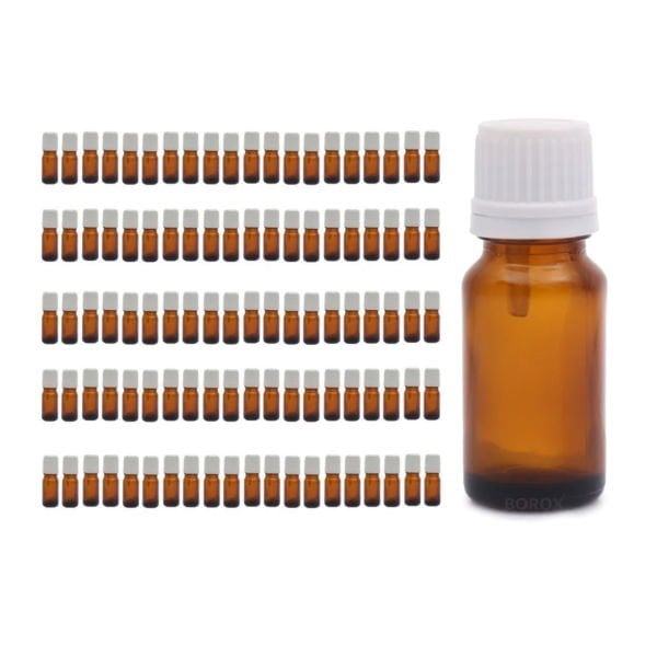 Borox Cam Damlatma Şişe 30 ml - Amber Damlalıklı Şişe 30 cc - 100 Adet Toptan