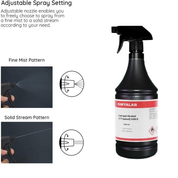 İzopropil Alkol %99,9 İPA 1 L Sprey Şişe - Isopropyl Alcohol