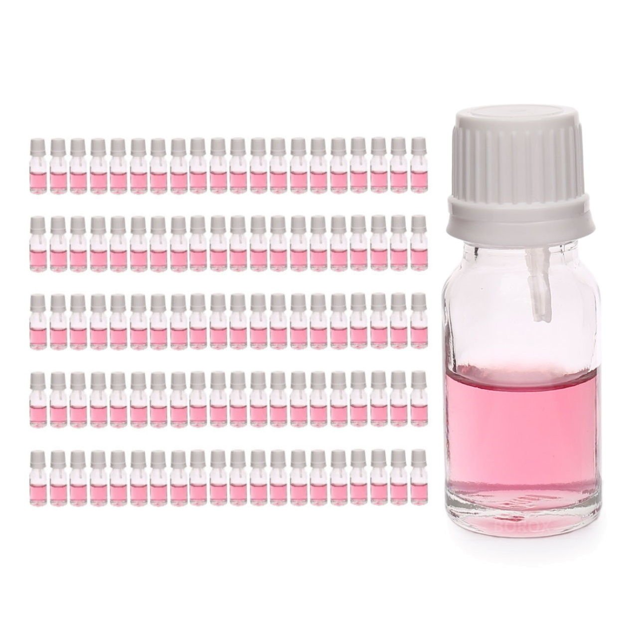 Borox Cam Damlatma Şişe 30 ml - Damlalıklı Şişe 30cc Kapaklı - 100 Adet Toptan