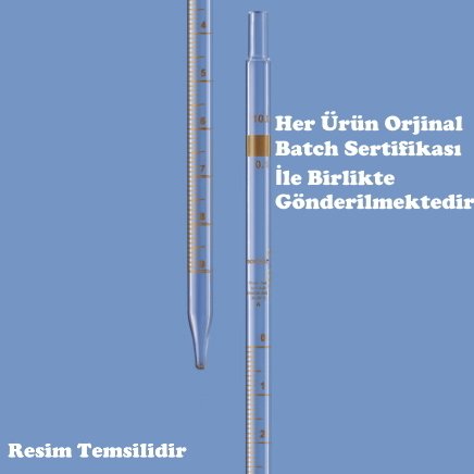 Borosil Cam Dereceli Pipet 25 ml - Serolojik Pipet - Class A