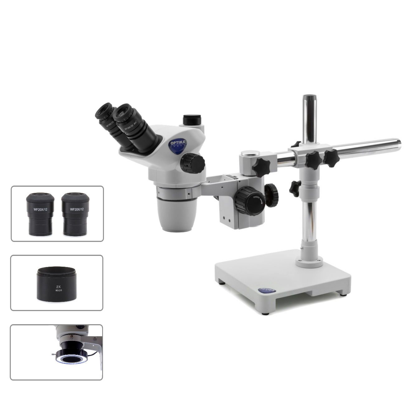 OPTIKA SZX Serisi Trinoküler Stereo Mikroskop 180x Büyütme - Stereo Zoom Mikroskobu