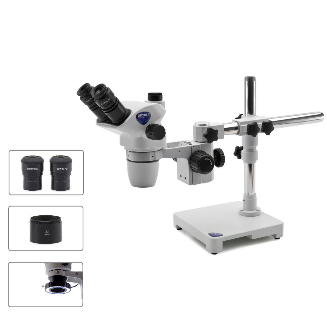 OPTIKA SZX Serisi Trinoküler Stereo Mikroskop 180x Büyütme - Stereo Zoom Mikroskobu