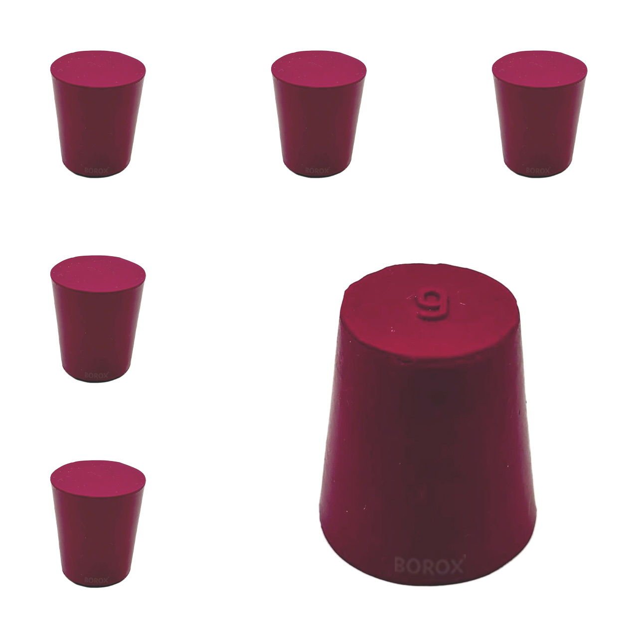 Borox Kauçuk Tıpa No 9 - 21,5x28x31mm - 5Adet