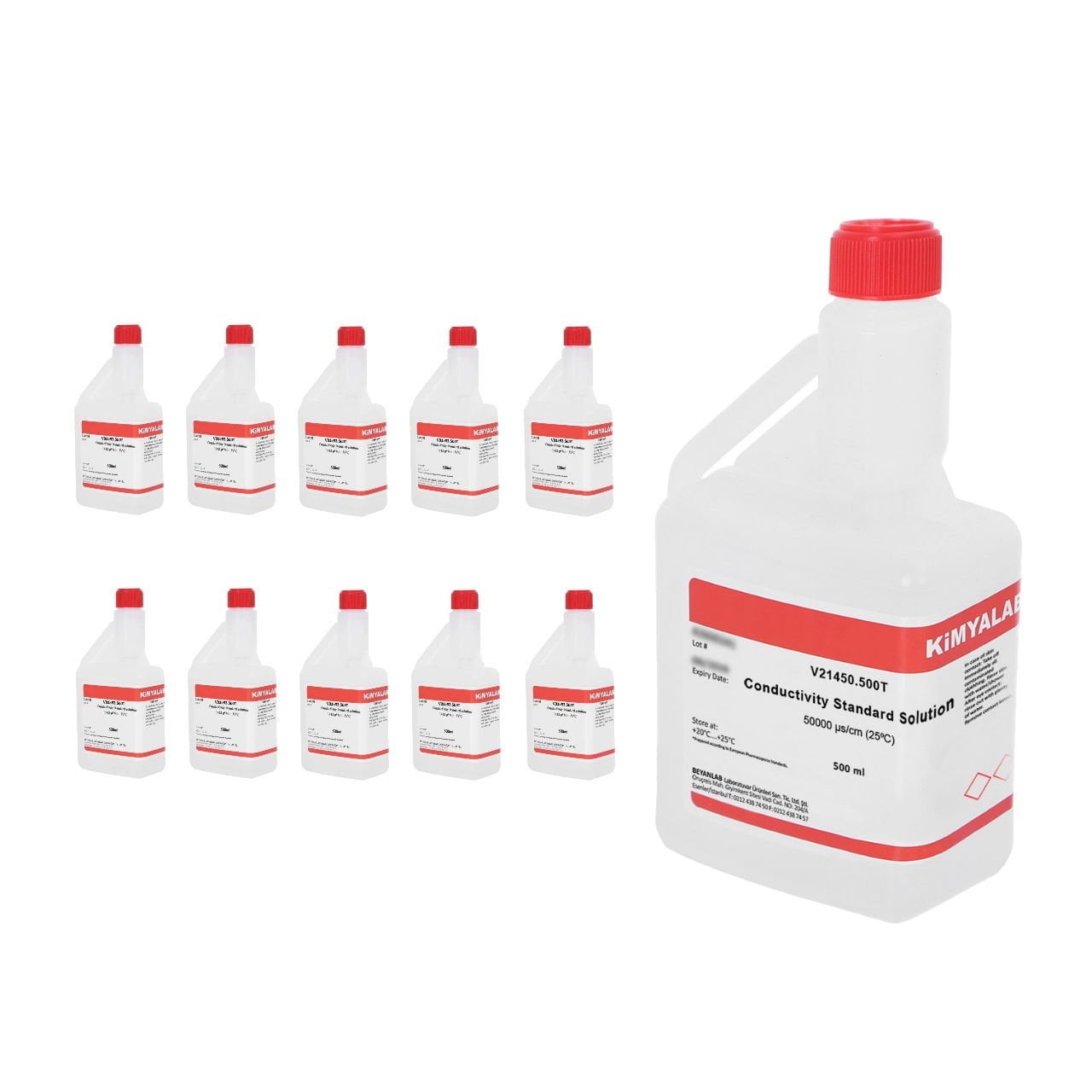 İletkenlik 50000µS Kalibrasyon Çözeltisi - EC Metre - 500ml - 10 Adet Toptan