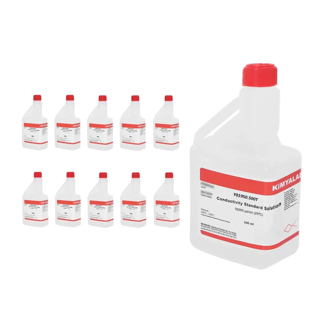 İletkenlik 50000µS Kalibrasyon Çözeltisi - EC Metre - 500ml - 10 Adet Toptan