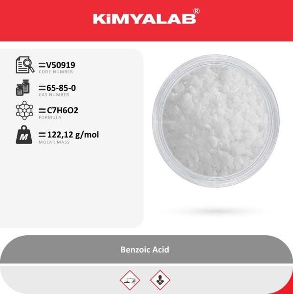 Kimyalab Benzoik Asit - C7H6O2 - Benzoic Acid - 25 Kg-Koli toptan