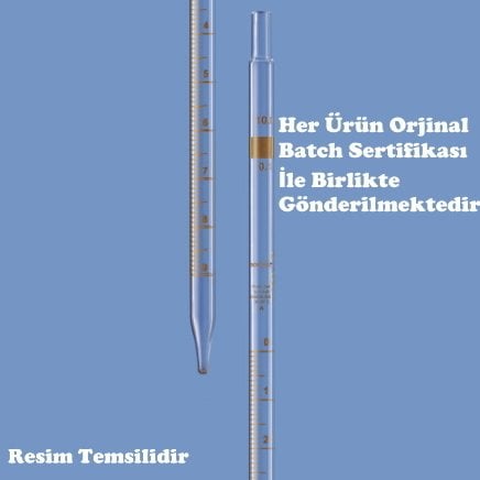 Borosil Cam Dereceli Pipet 1 ml - Serolojik Pipet - Class A