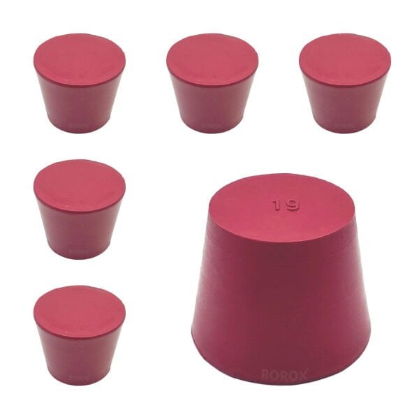 Borox Kauçuk Tıpa No 19 - 43x57,5x46mm NS 45/40 - 5Adet
