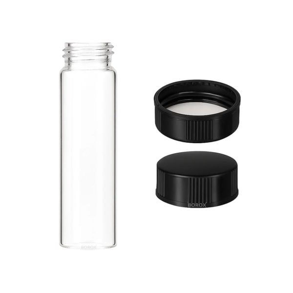 Borox Cam Vial 22 ml - Şeffaf - Vida Boyun ND20 - 100 adet/paket