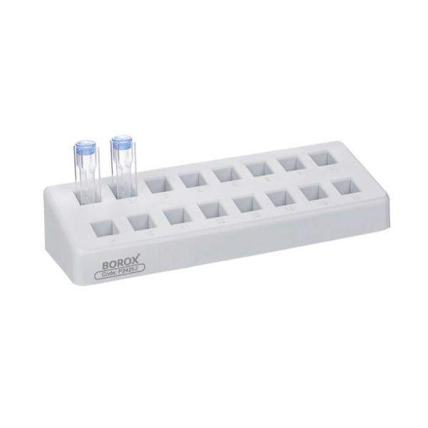 Borox Küvet Standı - Cuvette Rack - Spektrofotometre Küvet Standı - Küvet Stant - 10 Adet Toptan