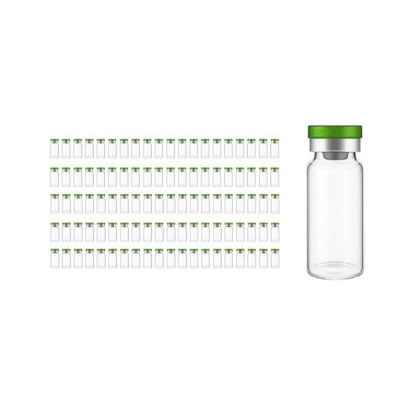 Borox Cam Vial 20 ml - Şeffaf - Crimp ND20 - 100 adet/paket