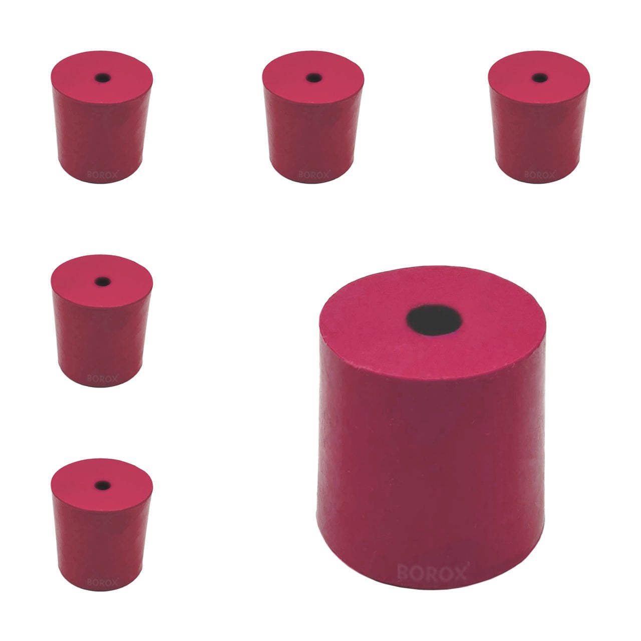 Borox Kauçuk Tıpa Delikli No 11 - 29x33x32mm - 5Adet
