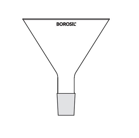 Borosil Cam Huni 125 mm - Geniş Ağızlı Huni - 29/32 Şilifli