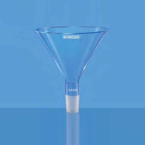 Borosil Cam Huni 125 mm - Geniş Ağızlı Huni - 29/32 Şilifli