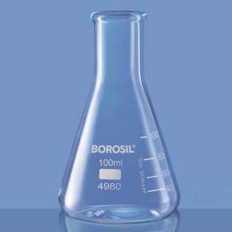 Borosil Cam Erlen 1000ml - Erlenmeyer Flask Dar Boyunlu 10lu