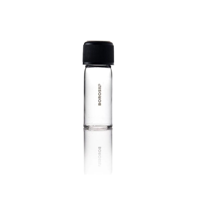 Borosil Cam Deney Tüpü 15 ml Dibi Düz - Kapaklı Kültür Tüp