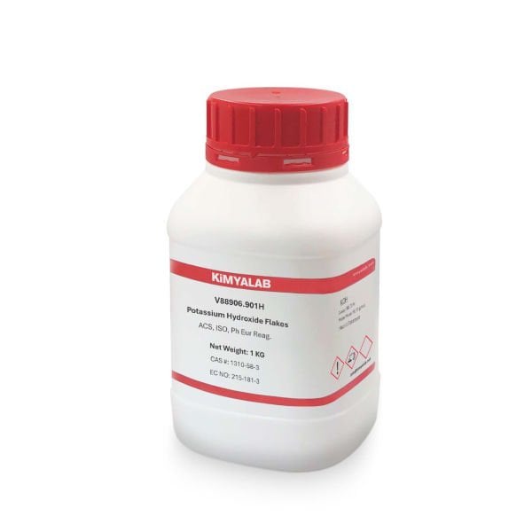 Kimyalab Potasyum Hidroksit 1 Kg - Potassium Hydroxide Flakes