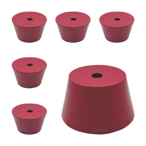 Borox Kauçuk Tıpa Delikli No 23 - 59x72x42mm - 5Adet