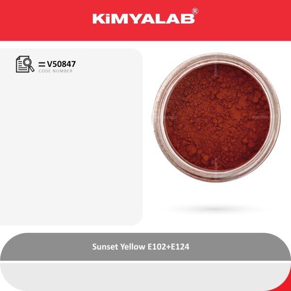 Kimyalab Turuncu Toz Gıda Boyası E102+E124 500gr - Sunset Yellow Dye Powder - Toz Renklendirici