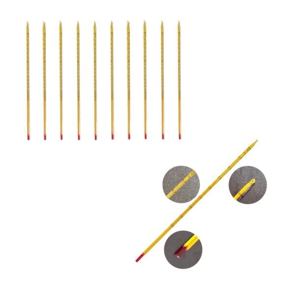 Borox Alkollü Termometre - Kimya Termometresi -20-50C - 10lu