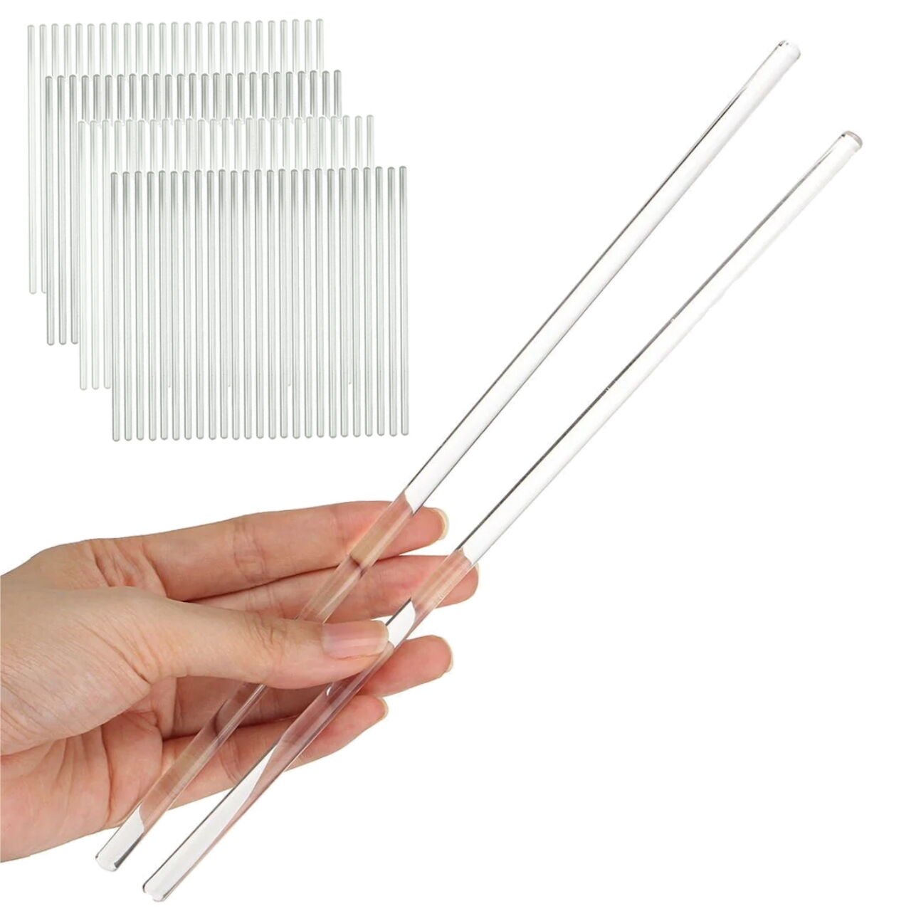 Borox Cam Baget 6x300mm - İçi Dolu Çubuk Stirring Bar 100Adet