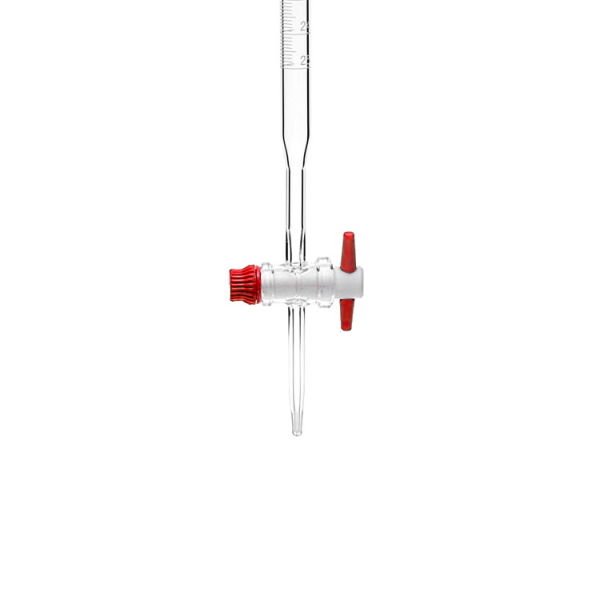 Borox Cam Büret Düz 25 ml 0.10 ml Teflon Musluk - Class B